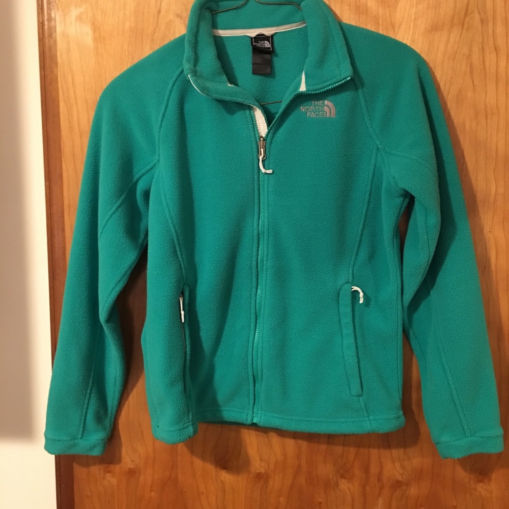 Women’s green north face jacket size medium